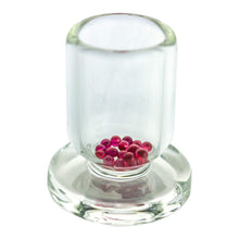 Load image into Gallery viewer, 3mm Ruby Terp (Dab) Pearls | 3mm Ruby Terp Pearls In Holder Cup View | Dabbing Wholesaler