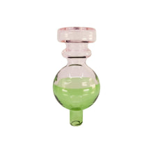Load image into Gallery viewer, Royal Bubble Carb Cap | Upper Pink - Lower Green View | Dabbing Wholesaler