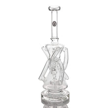 Load image into Gallery viewer, Triple Double Recycler Dab Rig | Rear Face View | Dabbing Wholesaler