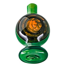 Load image into Gallery viewer, Origin Bubble Carb Cap | Green Angled Profile View | Dabbing Wholesaler