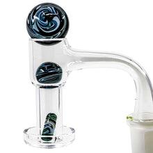 Load image into Gallery viewer, Full Weld Terp Slurper Tin Set | Black & Blue Kit In Use View | Dabbing Wholesaler