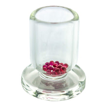 Load image into Gallery viewer, 3mm Ruby Terp (Dab) Pearls | 3mm Ruby Terp Pearls In Holder Cup View | Dabbing Wholesaler
