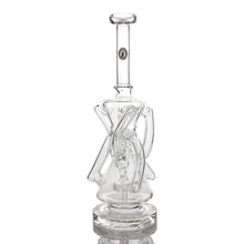 Load image into Gallery viewer, Triple Double Recycler Dab Rig | Rear Face View | Dabbing Wholesaler
