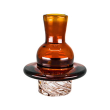 Load image into Gallery viewer, Mega Cyclone Spinner Carb Cap | Amber Profile View | Dabbing Wholesaler
