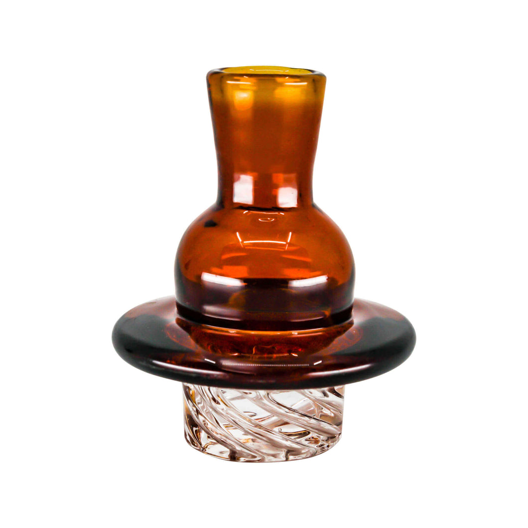 Mega Cyclone Spinner Carb Cap | Amber Profile View | Dabbing Wholesaler