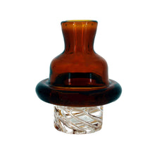Load image into Gallery viewer, Cyclone Spinner Carb Cap | Amber Profile View | Dabbing Wholesaler
