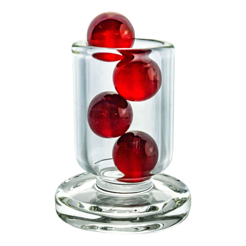 12mm Ruby Valve Marble | In Cup Holder View | Dabbing Wholesaler